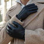 Hunter (schwarz) - Ziegenleder-Handschuhe mit Lammwollfutter & Touchscreen-Funktion - Schwartz & von Halen DE - Premium Lederhandschuhe - 14