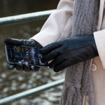 Lily (schwarz) - Schafslederhandschuhe mit warmem Fleece-Futter und Touchscreen-Funktion - Schwartz & von Halen DE - Premium Lederhandschuhe - 5