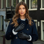 Kira (schwarz) - Schafslederhandschuhe mit Woll-/Kaschmirfutter und Touchscreen-Funktion - Schwartz & von Halen DE - Premium Lederhandschuhe - 5