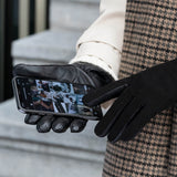 Nora - Schafslederhandschuhe mit Kunstpelzfutter & Touchscreen-Funktion - Schwartz & von Halen DE - 6