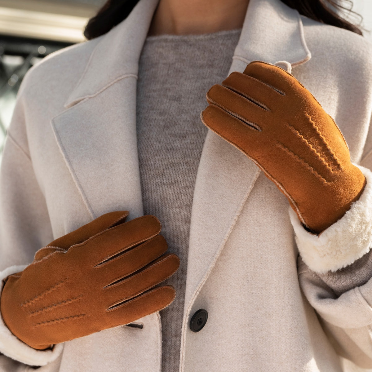 wildleder handschuhe damen gefüttert Wildlederhandschuhe Damen Braun