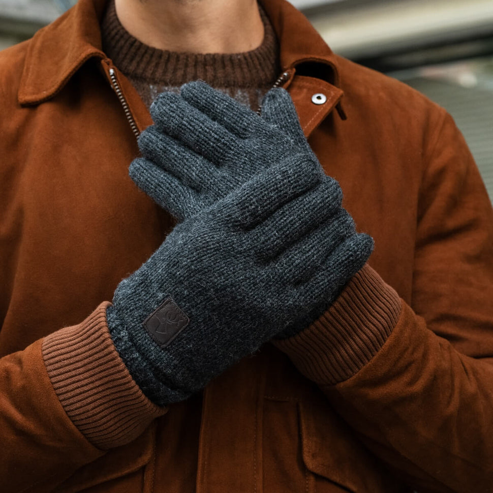 Handschuhe aus Wolle Shetland - Anthrazit - Warm Gefüttert – Schwartz & von  Halen®