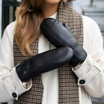 Mia - stylischer Lederfäustling mit luxuriösem Lammwollfutter & Touchscreen-Funktion - Schwartz & von Halen DE - Premium Lederhandschuhe - 7