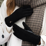 Nora - Schafslederhandschuhe mit Kunstpelzfutter & Touchscreen-Funktion - Schwartz & von Halen DE - 7