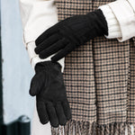 Elizabeth (schwarz) - Wildlederhandschuhe mit Kunstpelzfutter - Schwartz & von Halen DE - Premium Lederhandschuhe - 12