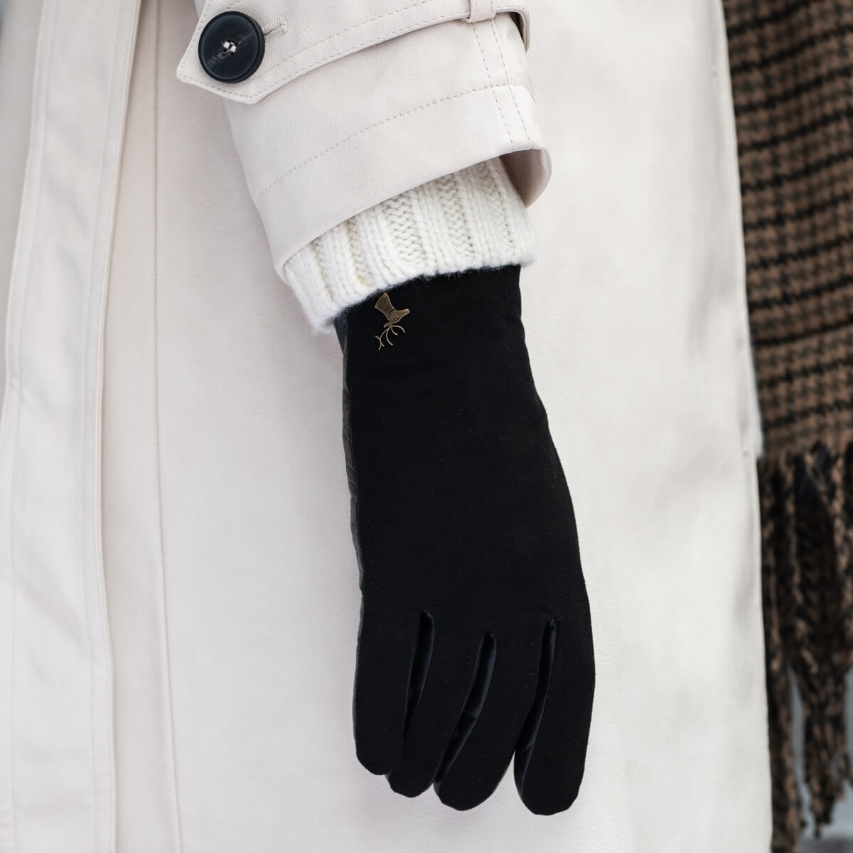 Nora - Schafslederhandschuhe mit Kunstpelzfutter & Touchscreen-Funktion - Schwartz & von Halen DE - 9