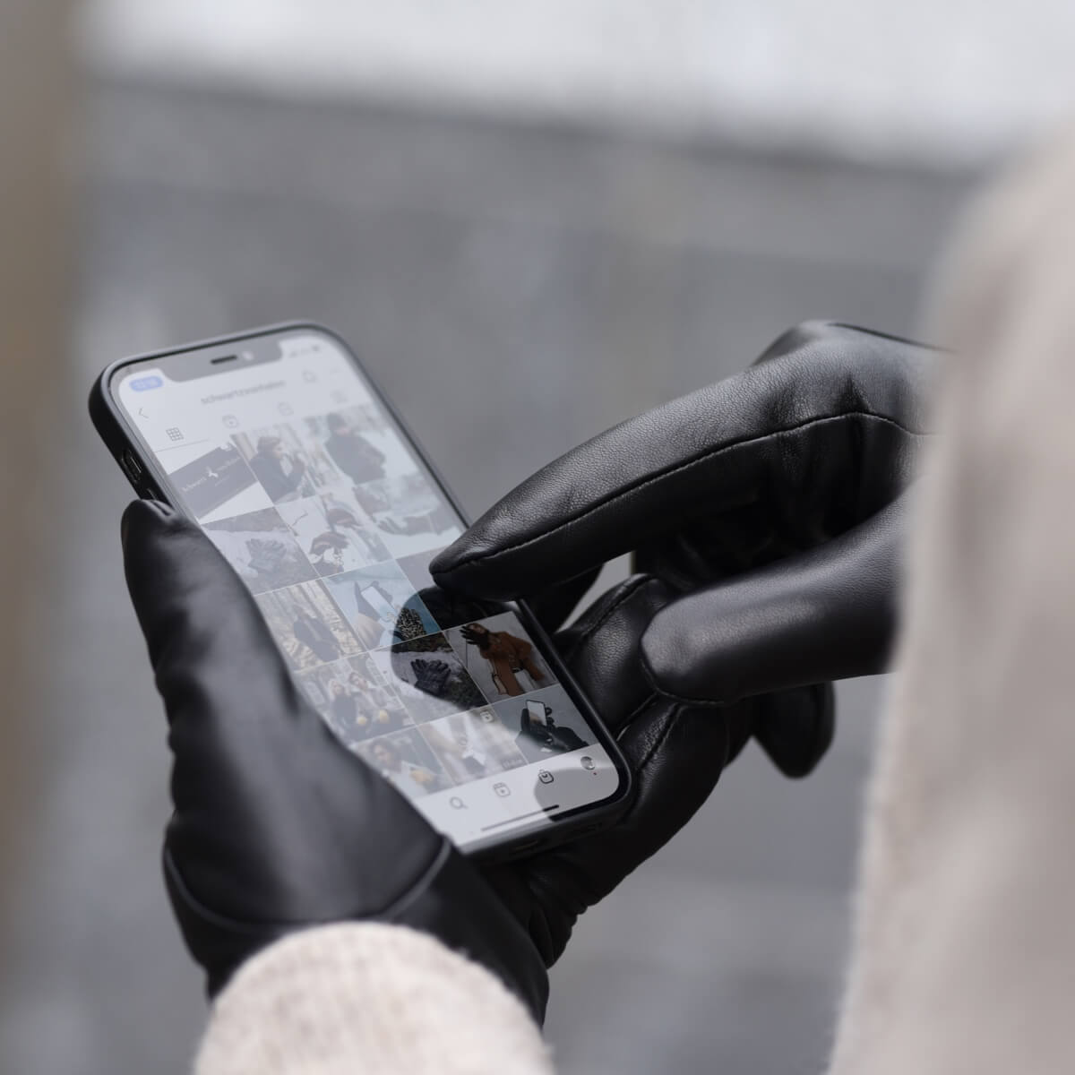 Al Capone - Schafslederhandschuhe mit luxuriösem Kunstpelzfutter & Touchscreen-Funktion - Schwartz & von Halen DE - Premium Lederhandschuhe - 5