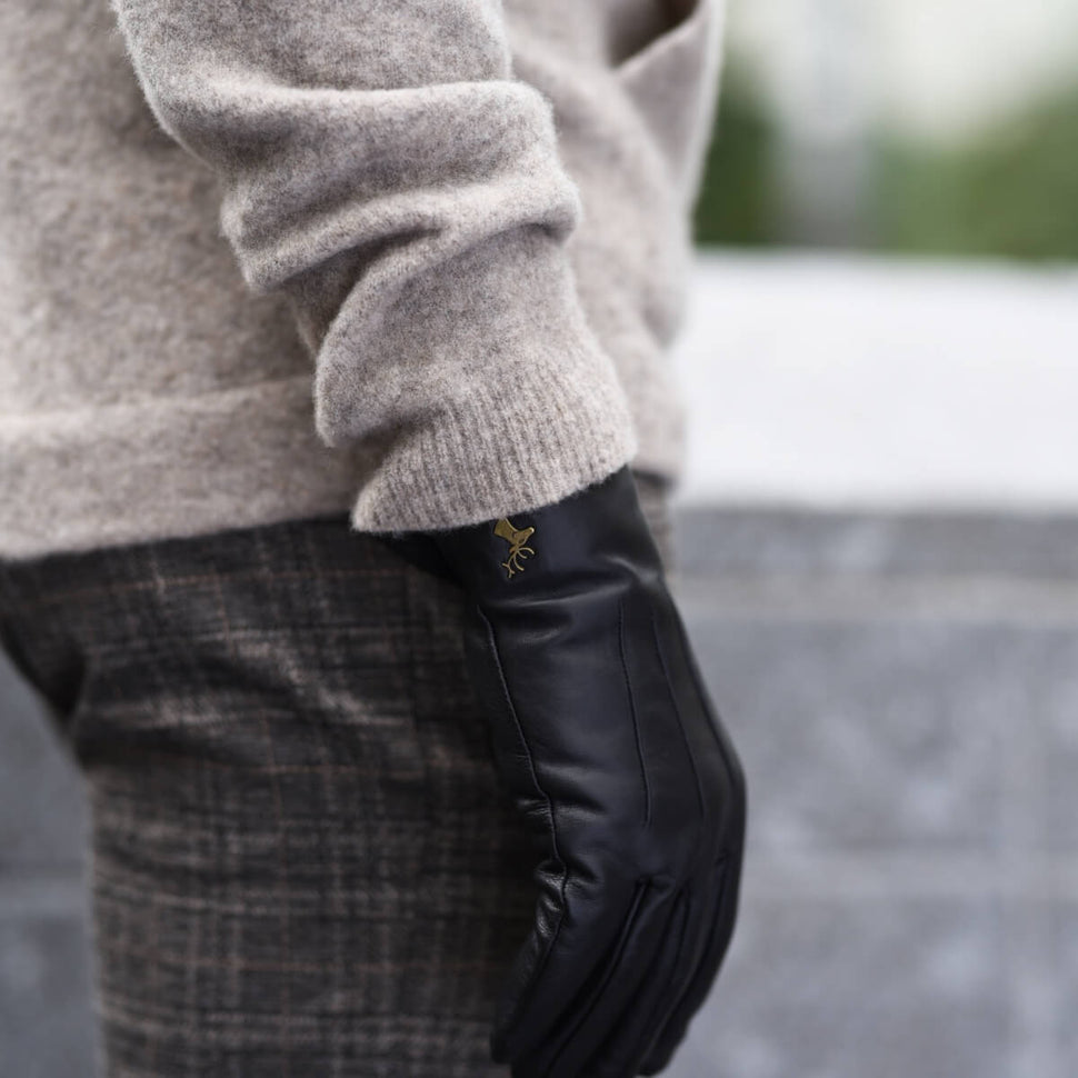 Lederhandschuhe Herren Schwarz - Touchscreen - Warm Gefüttert - Premium Lederhandschuhe – Entworfen in Amsterdam – Schwartz & von Halen® - 8