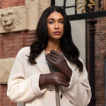 Alessandra (braun) - Handschuhe aus Ziegenleder mit Lammwollfutter und Touchscreen-Funktion - Schwartz & von Halen DE - Premium Lederhandschuhe - 8