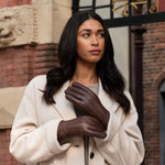 Alessandra (braun) - Handschuhe aus Ziegenleder mit Lammwollfutter und Touchscreen-Funktion - Schwartz & von Halen DE - Premium Lederhandschuhe - 10