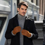 Clooney (kamel) - Wildlederhandschuhe mit luxuriösem Schaffellfutter- Schwartz & von Halen DE - Premium Lederhandschuhe - 9