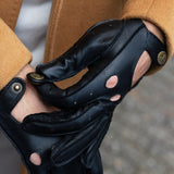 Gosling (schwarz) - klassischer Lammleder-Autohandschuhe mit Touchscreen-Funktion - Schwartz & von Halen DE - Premium Lederhandschuhe - 6