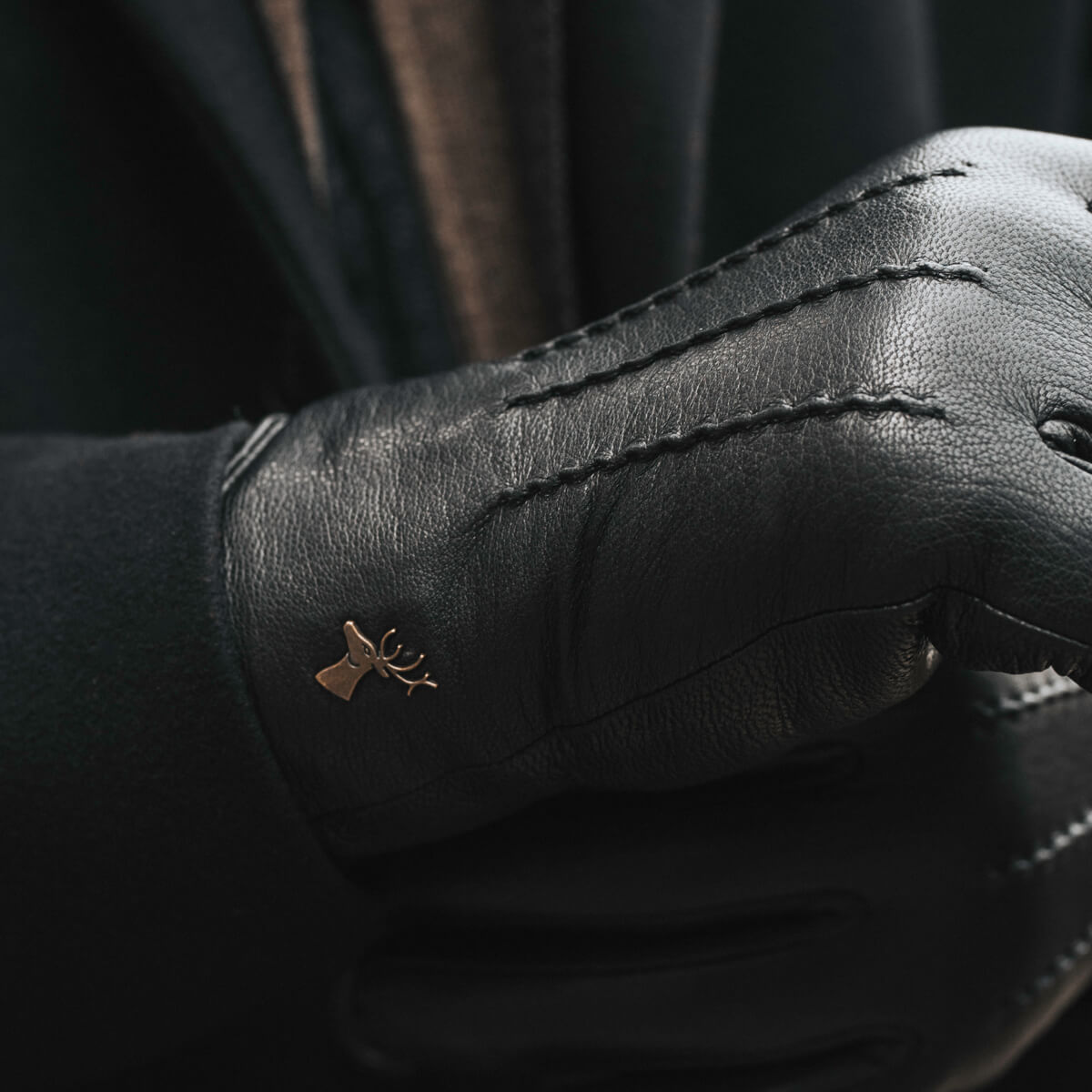 Hunter (schwarz) - Ziegenleder-Handschuhe mit Lammwollfutter & Touchscreen-Funktion - Schwartz & von Halen DE - Premium Lederhandschuhe - 12