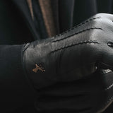 Hunter (schwarz) - Ziegenleder-Handschuhe mit Lammwollfutter & Touchscreen-Funktion - Schwartz & von Halen DE - Premium Lederhandschuhe - 12