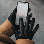 Ivy (schwarz) - Schaffellhandschuhe mit Woll-/Kaschmirfutter & Touchscreen-Funktion - Schwartz & von Halen DE - Premium Lederhandschuhe - 5