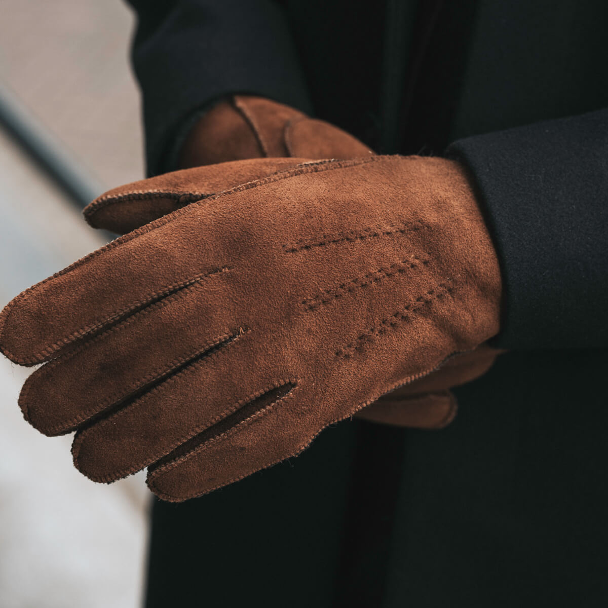 wildleder handschuhe gefüttert Wildleder Herrenhandschuhe Braun